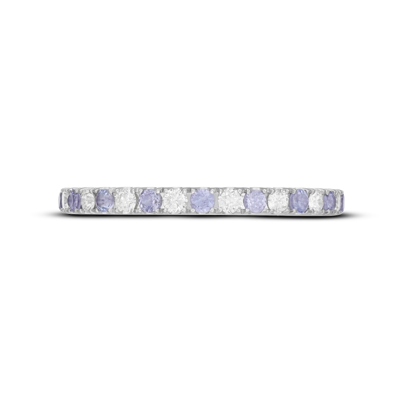 Main Image 3 of Previously Owned Neil Lane Tanzanite & Diamond Anniversary Ring 1/5 ct tw 14K White Gold
