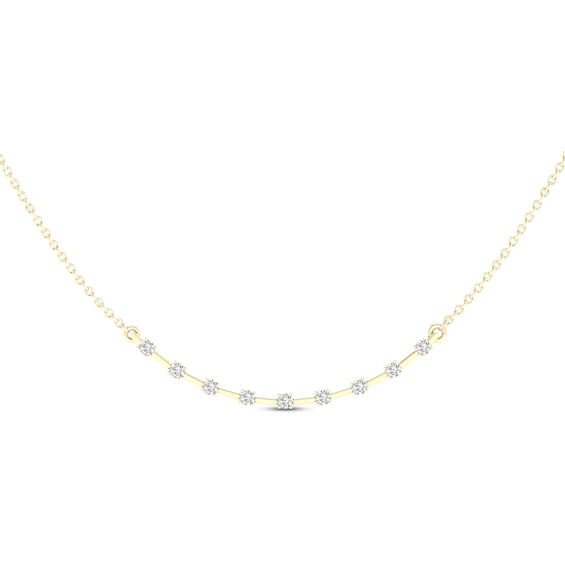 Previously Owned KAY Lab-Grown Diamonds Smile Necklace 3/4 ct tw 14K Yellow Gold 18”