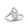 Thumbnail Image 1 of Previously Owned Multi-Diamond Engagement Ring 1 ct tw Pear & Round-cut 14K White Gold