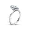 Thumbnail Image 2 of Previously Owned Multi-Diamond Engagement Ring 1 ct tw Pear & Round-cut 14K White Gold