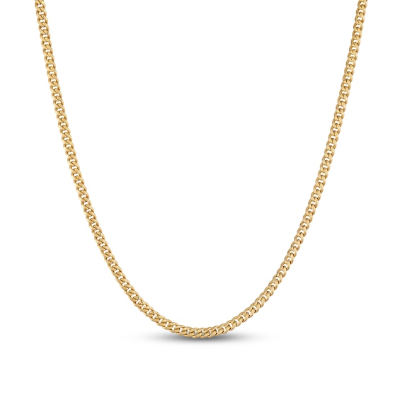Previously Owned Cuban Chain Necklace Hollow 10K Yellow Gold 24"