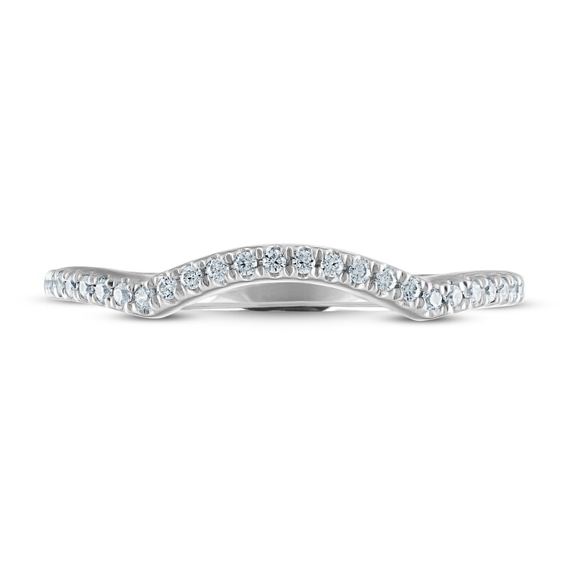 Main Image 3 of Previously Owned Diamond Wedding Band 1/8 ct tw 14K White Gold