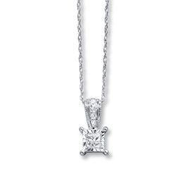 Previously Owned Radiant Reflections 3/8 ct tw Diamonds 10K White Gold Necklace