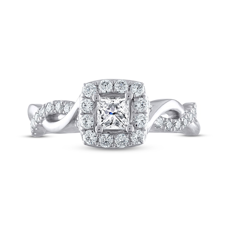 Main Image 3 of Previously Owned THE LEO Diamond Engagement Ring 3/4 Carat tw 14K White Gold