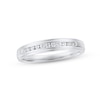 Thumbnail Image 1 of Previously Owned Men's Diamond Wedding Band 1/8 ct tw Round-cut 10K White Gold