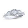 Thumbnail Image 1 of Previously Owned Memories Moments Magic Round-Cut Diamond Three-Stone Engagement Ring 1/2 ct tw 14K White Gold