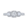 Thumbnail Image 3 of Previously Owned Memories Moments Magic Round-Cut Diamond Three-Stone Engagement Ring 1/2 ct tw 14K White Gold