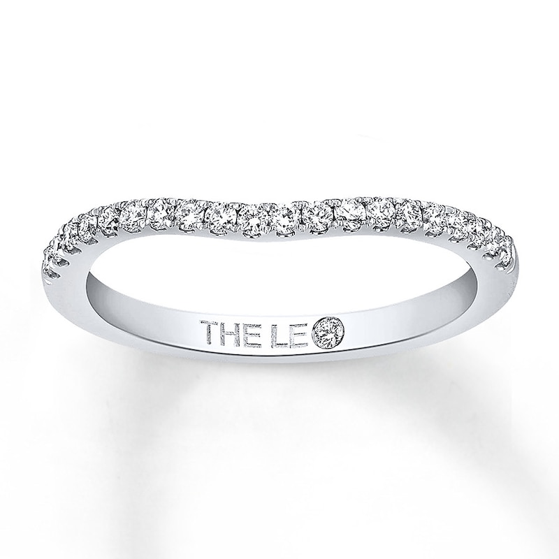 Main Image 1 of Previously Owned THE LEO Diamond Wedding Band 1/5 ct tw Round-cut 14K White Gold