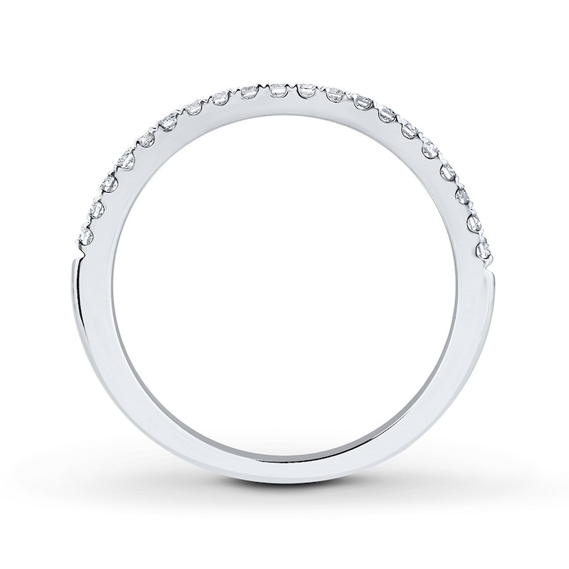 Main Image 2 of Previously Owned THE LEO Diamond Wedding Band 1/5 ct tw Round-cut 14K White Gold