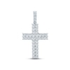 Thumbnail Image 1 of Previously Owned Men's Diamond Cross Charm 1 ct tw Round-cut 10K White Gold