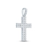 Thumbnail Image 2 of Previously Owned Men's Diamond Cross Charm 1 ct tw Round-cut 10K White Gold