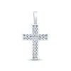 Thumbnail Image 3 of Previously Owned Men's Diamond Cross Charm 1 ct tw Round-cut 10K White Gold