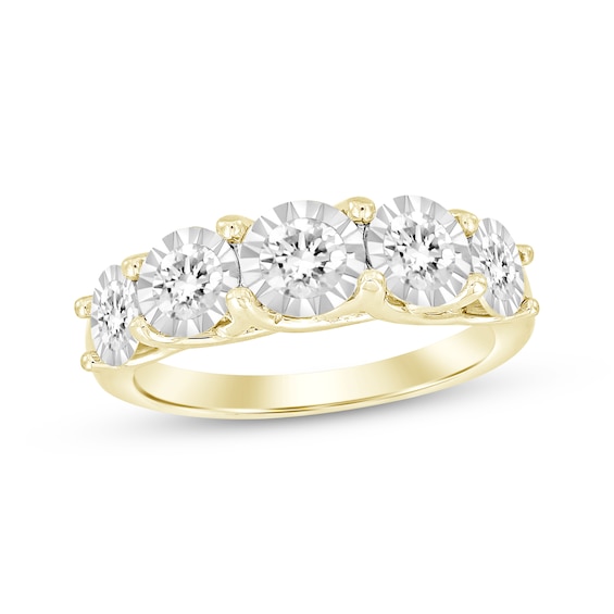 Previously Owned Round-Cut Diamond Anniversary Band 1-1/2 ct tw 10K Yellow Gold