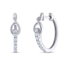 Thumbnail Image 1 of Previously Owned THE LEO Diamond Hoop Earrings 1/5 ct tw Round-cut 14K White Gold