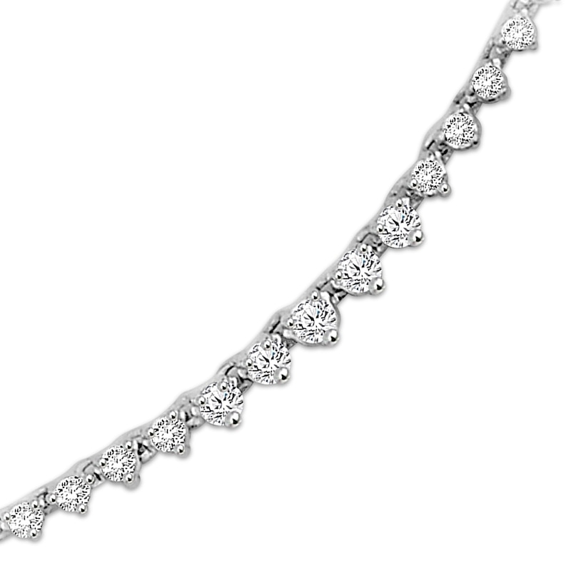 Main Image 2 of Previously Owned Diamond Riviera Necklace 3 ct tw 10K White Gold 17&quot;