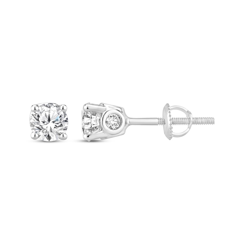 Main Image 1 of Previously Owned Diamond Stud Earrings 10K White Gold 1 ct tw