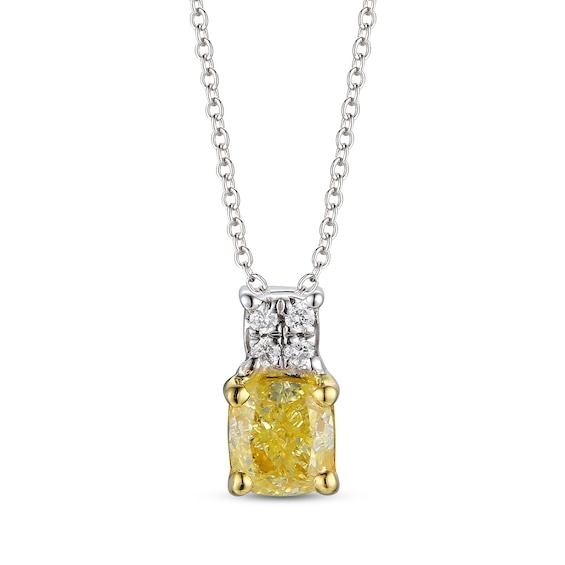 Previously Owned Le Vian Sunny Yellow Diamond Necklace / ct tw 14K Two-Tone Gold 19