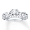 Thumbnail Image 1 of Previously Owned Diamond Bridal Set 3/8 ct tw Round-cut 14K White Gold