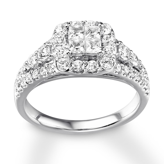 Previously Owned Diamond Engagement Ring 1-1/4 ct tw 14K White Gold