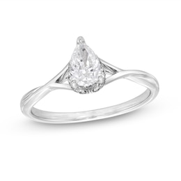 Previously Owned Diamond Solitaire Engagement Ring 5/8 ct tw Pear-Shaped 14K White Gold (I/I2)
