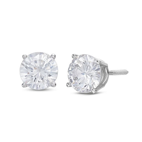 Previously Owned KAY Lab-Grown Diamonds Solitaire Stud Earrings 1-1/2 ct tw 14K White Gold (F/SI2)