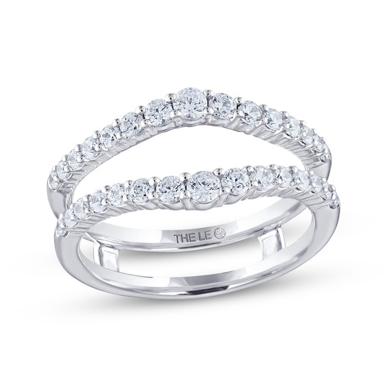Previously Owned THE LEO Diamond Enhancer Ring 3/ ct tw Round-cut 14K White Gold
