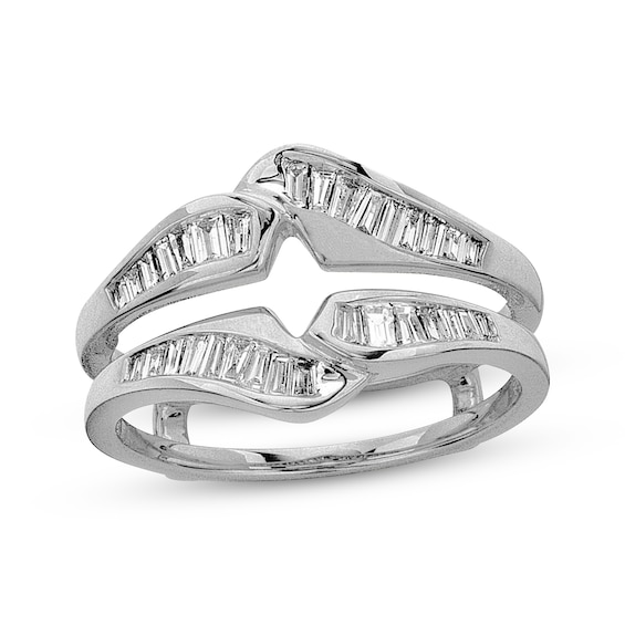 Previously Owned Wrap 1/2 ct tw Baguette-cut 14K White Gold