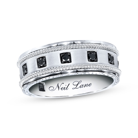 Previously Owned Neil Lane Men's Band 1/4 ct tw Black Diamonds 14K Gold, 8.5mm Size 11