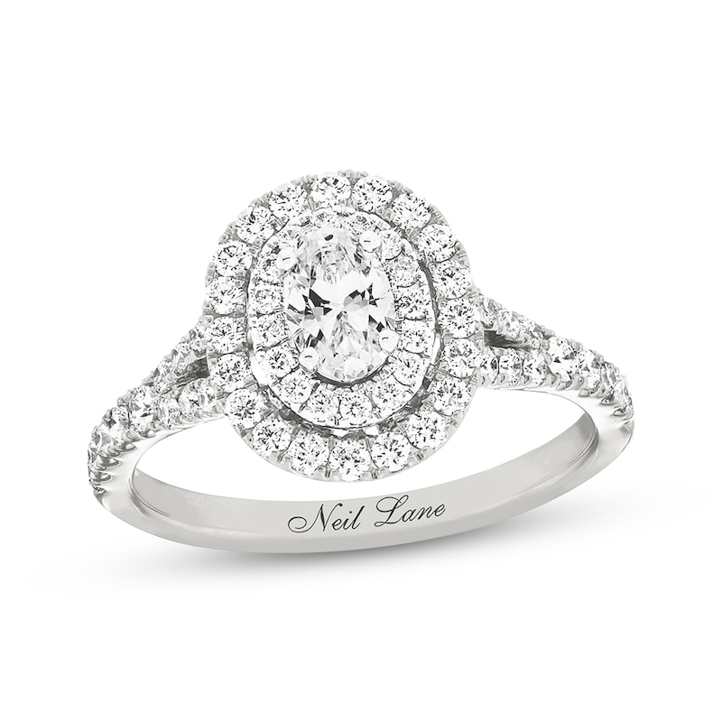 Main Image 1 of Previously Owned Neil Lane Engagement Ring 1 ct tw Diamonds 14K White Gold Size 7.5