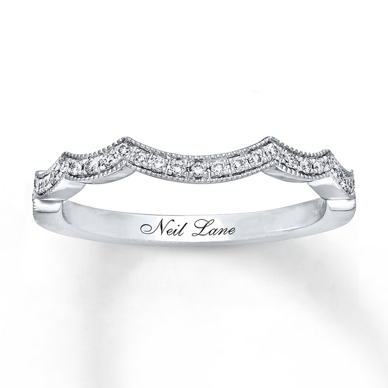 Main Image 1 of Previously Owned Neil Lane Wedding Band 1/6 ct tw Diamonds 14K White Gold Size 6.75