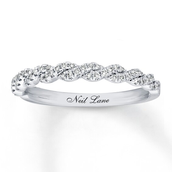 Previously Owned Neil Lane Wedding Band 1/5 ct tw Diamonds 14K White Gold Size 5.5