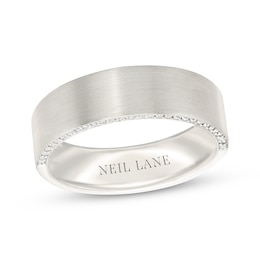 Previously Owned Neil Lane Men's Diamond Wedding Band 1/5 ct tw 14K White Gold Size 13