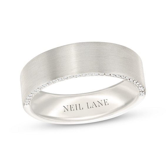 Previously Owned Neil Lane Men's Diamond Wedding Band 1/5 ct tw 14K White Gold Size 13