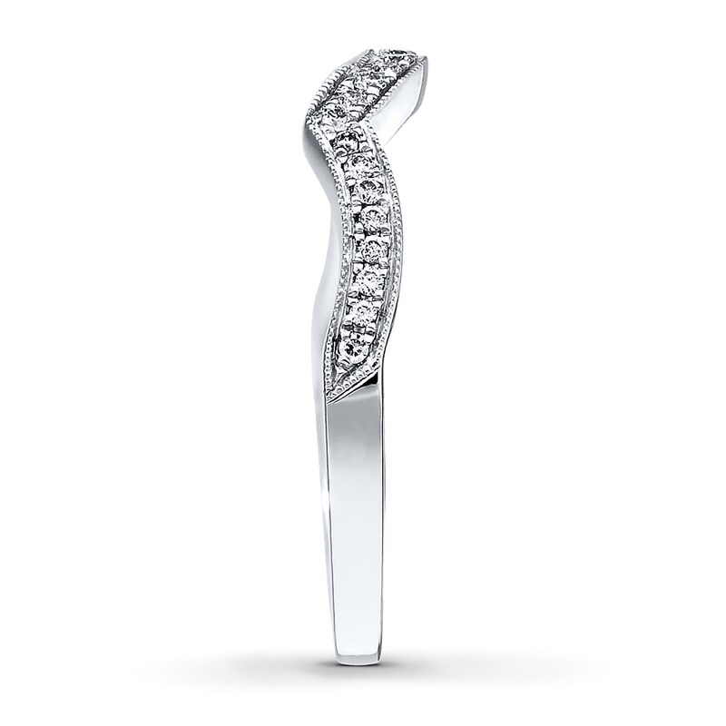 Main Image 3 of Previously Owned Neil Lane Wedding Band 1/8 ct tw Diamonds 14K White Gold Size 6