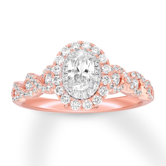 Previously Owned Neil Lane Bridal Diamond Engagement Ring 1-1/6 cts tw 14K Rose Gold Size 5.5