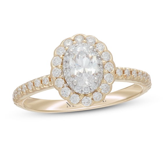 Previously Owned Neil Lane Diamond Engagement Ring 7/8 ct tw Oval/Round 14K Two-Tone Gold Size 5