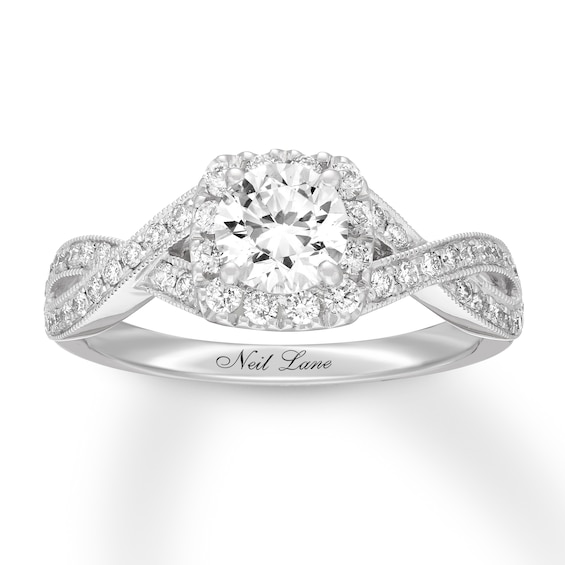 Previously Owned Neil Lane Diamond Engagement Ring 1-1/8 ct tw Round-cut 14K Gold Size 6