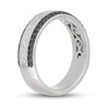 Thumbnail Image 2 of Previously Owned Neil Lane Men's Black Diamond Wedding Band 1/2 ct tw Round-Cut 14K White Gold Size 9