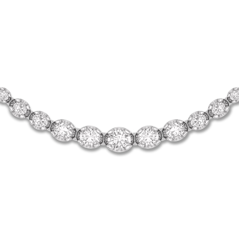 Main Image 3 of Previously Owned KAY Lab-Grown Diamonds Necklace 3 ct tw 14K White Gold 17.75&quot;