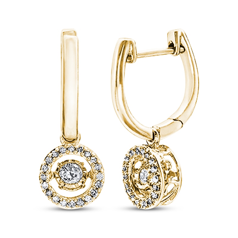Main Image 1 of Previously Owned Diamonds in Rhythm 1/3 ct tw Earrings 10K Yellow Gold