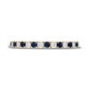 Thumbnail Image 3 of Previously Owned Neil Lane Blue Sapphire & Diamond Anniversary Ring 1/5 ct tw 14K Yellow Gold Size 9