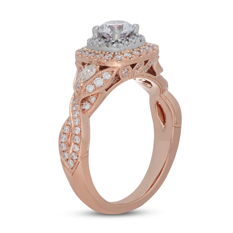 Main Image 2 of Previously Owned Neil Lane Diamond Engagement Ring 1 ct tw Pear & Round-cut 14K Two-Tone Gold Size 6.75