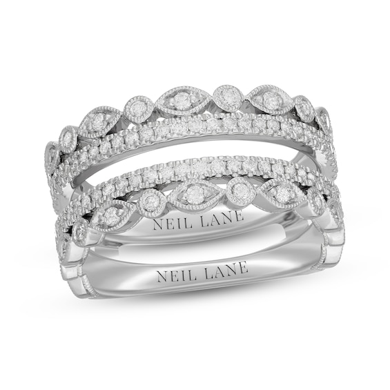 Previously Owned Neil Lane Diamond Wrap Ring 5/8 ct tw Round-cut 14K White Gold Size 11