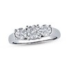 Thumbnail Image 1 of Previously Owned Round-Cut Diamond Three-Stone Engagement Ring 1-1/2 ct tw 14K White Gold