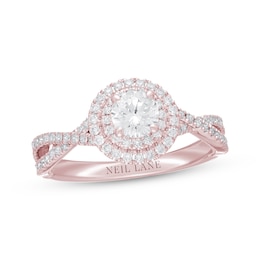 Previously Owned Neil Lane Premiere Engagement Ring 1 ct tw Round-cut 14K Rose Gold