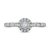 Thumbnail Image 3 of Previously Owned Adrianna Papell Diamond Engagement Ring 1/2 ct tw Round & Baguette-cut 14K White Gold