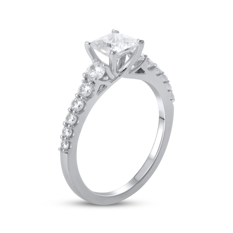 Main Image 2 of Previously Owned Lab-Grown Diamonds Princess-Cut Engagement Ring 1-1/2 ct tw 14K White Gold
