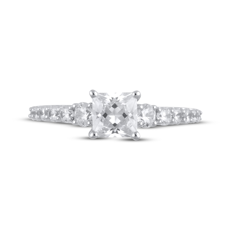 Main Image 3 of Previously Owned Lab-Grown Diamonds Princess-Cut Engagement Ring 1-1/2 ct tw 14K White Gold
