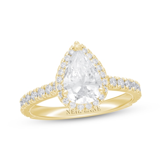 Previously Owned Neil Lane Premiere Pear-Shaped Diamond Engagement Ring 2 cts tw 14K Yellow Gold Size 7