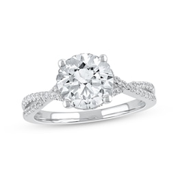 Previously Owned Lab-Grown Diamonds Round-Cut Engagement Ring 2-1/4 ct tw 14K White Gold